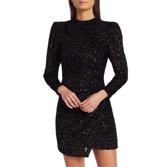 A.L.C. • Jane Metallic Velvet Burnout Mini Dress - Picture 5 of 16